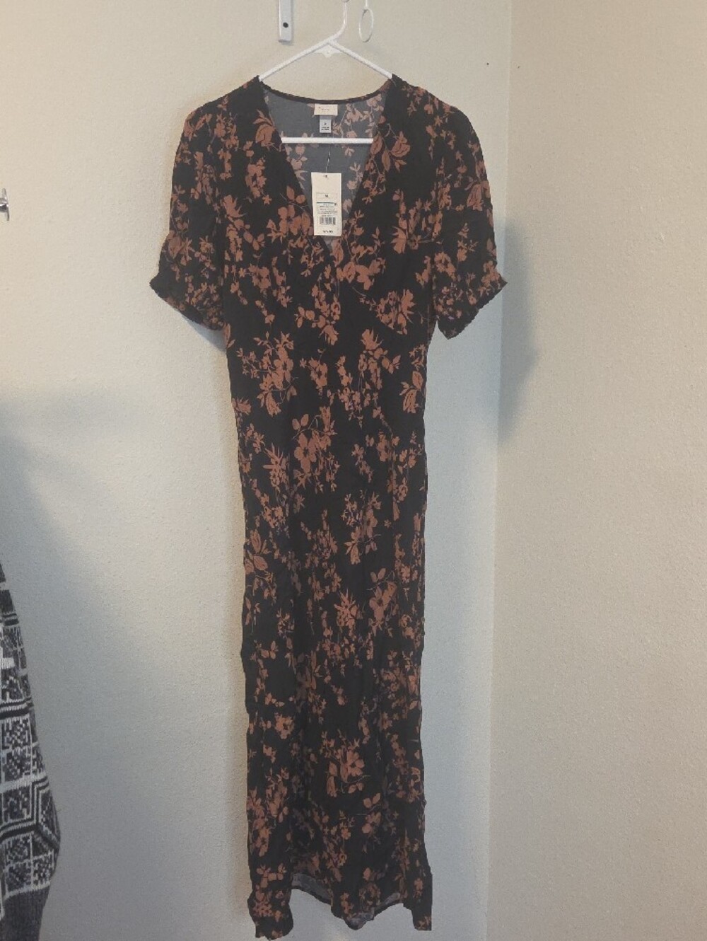 A. new day Brown/ Floral Maxi Dress - Picture 6 of 9